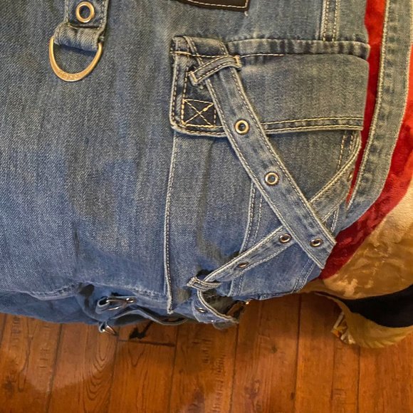 Tripp NYC Denim X Strap Pants [Light Blue] - Picture 6 of 8